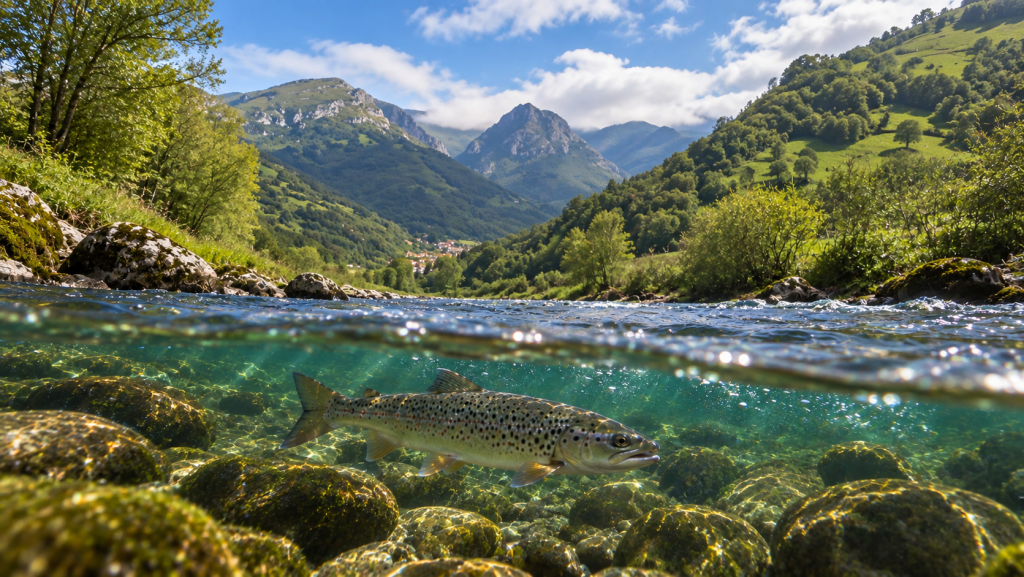 Salmón en Belmonte de Miranda, Asturias